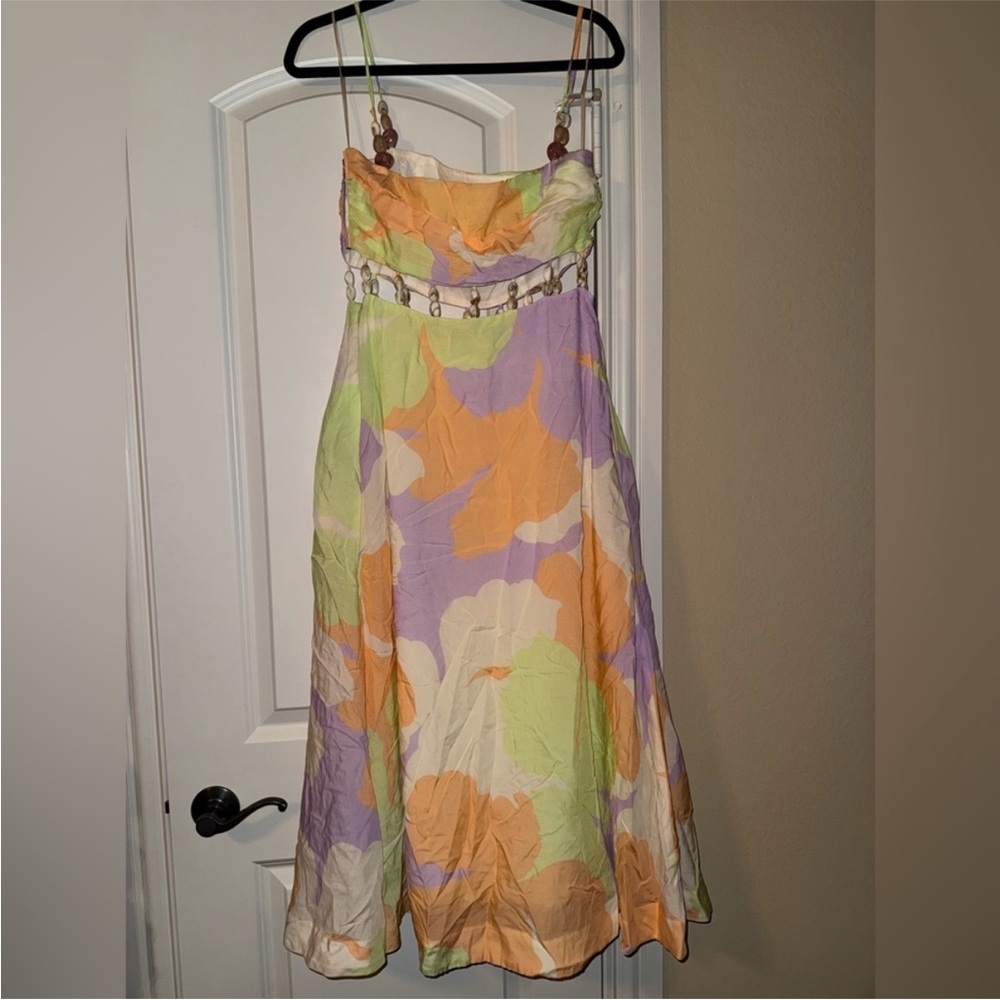 Amur Georgie Beaded Waist Midi Dress size‎ 8 - Picture 8 of 13
